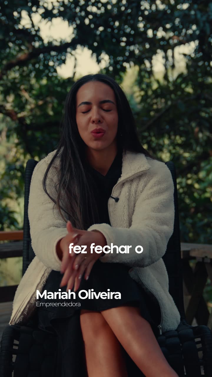 Mariah Oliveira no depoimento em vídeo